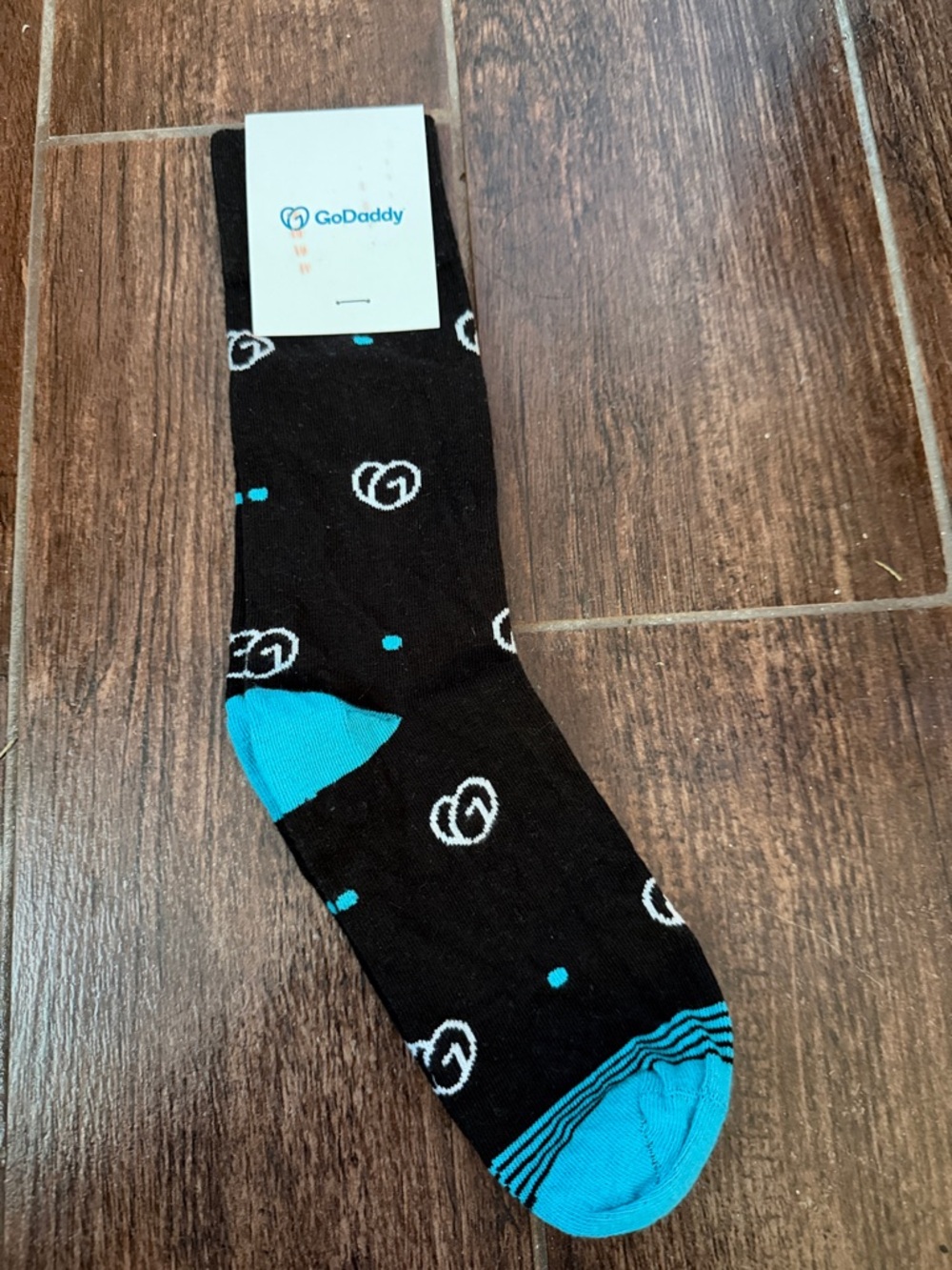 Men’s Black & Blue Logo Dress Socks